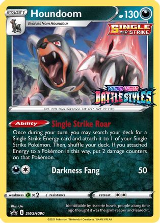 Houndoom - SWSH090 (Prerelease) - SWSH: Sword & Shield Promo Cards #SWSH090