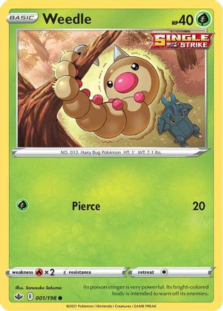 Weedle - SWSH06: Chilling Reign #001