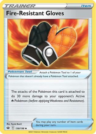 Fire-Resistant Gloves - SWSH06: Chilling Reign #138