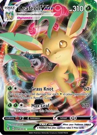 Leafeon VMAX - SWSH07: Evolving Skies #008