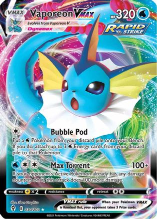 Vaporeon VMAX - SWSH07: Evolving Skies #030