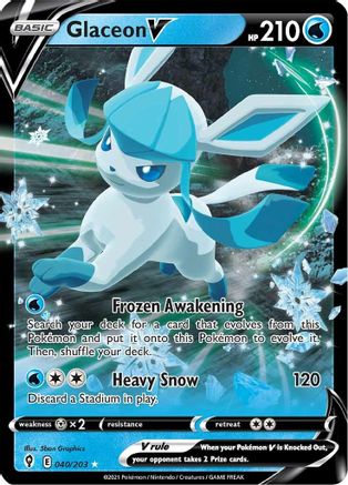 Glaceon V - SWSH07: Evolving Skies #040