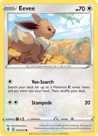 Eevee - SWSH07: Evolving Skies #125