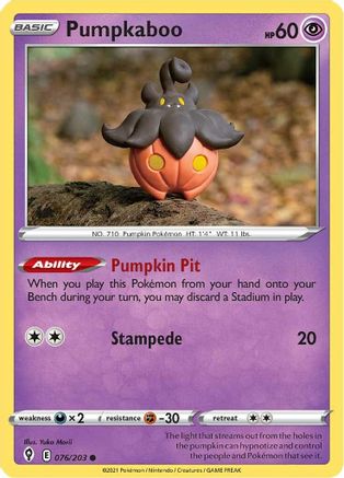 Pumpkaboo - SWSH07: Evolving Skies #076