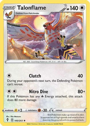 Talonflame - SWSH07: Evolving Skies #140