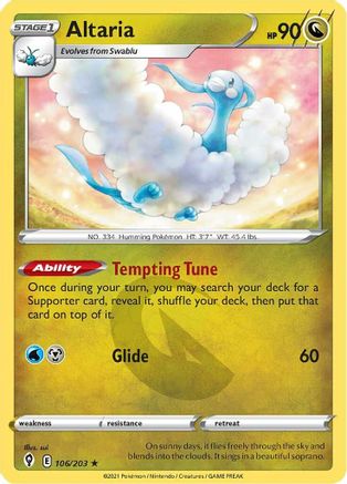 Altaria - SWSH07: Evolving Skies #106