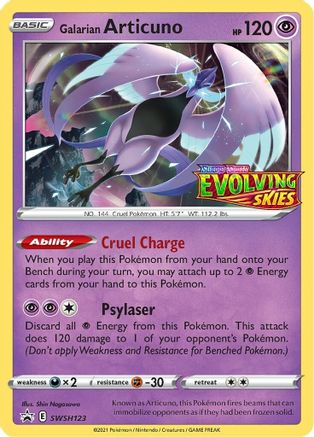 Galarian Articuno - SWSH123 (Prerelease) - SWSH: Sword & Shield Promo Cards #SWSH123