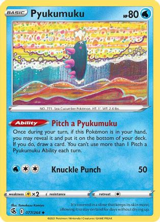 Pyukumuku - SWSH08: Fusion Strike #077