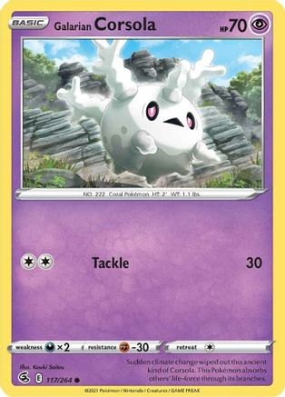 Galarian Corsola - SWSH08: Fusion Strike #117