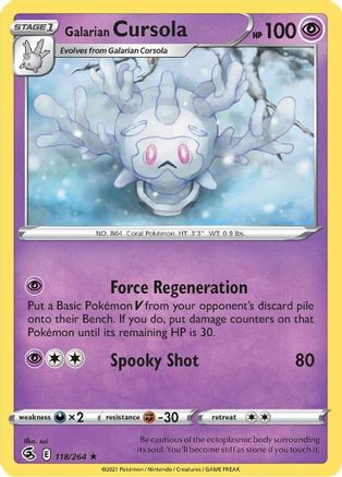Galarian Cursola - SWSH08: Fusion Strike #118