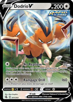Dodrio V - SWSH08: Fusion Strike #201