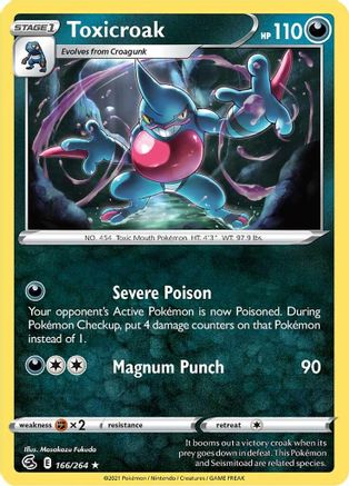 Toxicroak - SWSH08: Fusion Strike #166