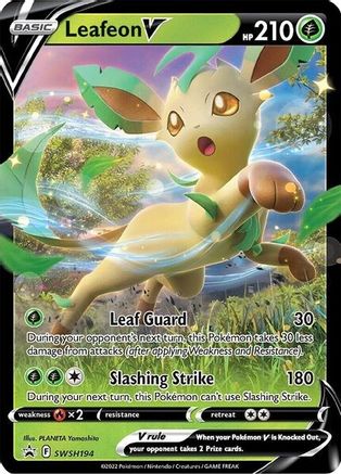 Leafeon V - SWSH194 - SWSH: Sword & Shield Promo Cards #SWSH194