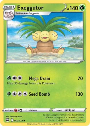 Exeggutor - SWSH09: Brilliant Stars #002