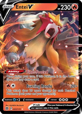Entei V - SWSH09: Brilliant Stars #022
