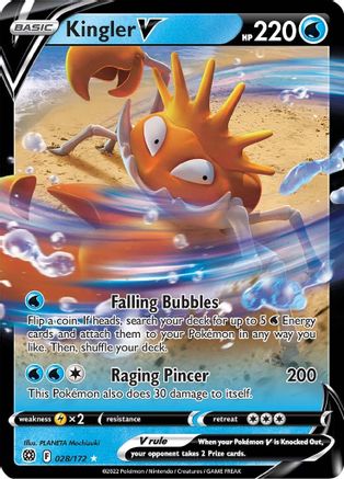 Kingler V - SWSH09: Brilliant Stars #028