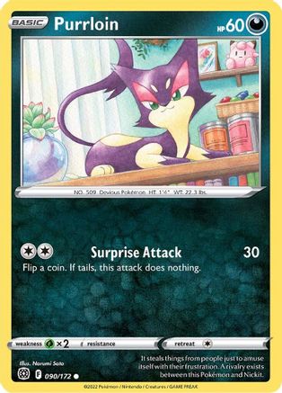 Purrloin - SWSH09: Brilliant Stars #090