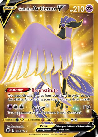 Galarian Articuno V (Secret) - SWSH09: Brilliant Stars #181