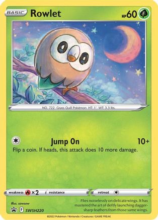 Rowlet - SWSH220 - SWSH: Sword & Shield Promo Cards #SWSH220