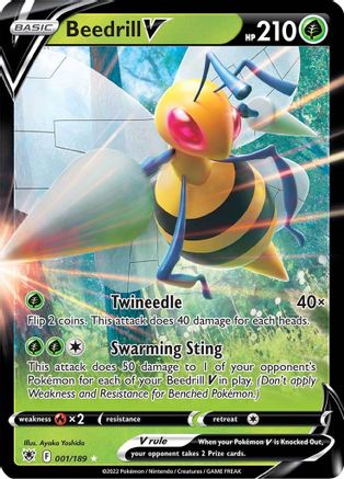 Beedrill V - SWSH10: Astral Radiance #001
