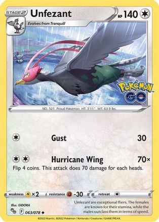Unfezant - Pokemon GO #063