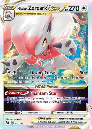 Hisuian Zoroark VSTAR - SWSH11: Lost Origin #147