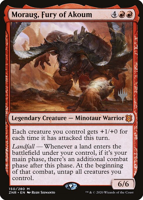 Moraug, Fury of Akoum - pznr Zendikar Rising Promos - #150p