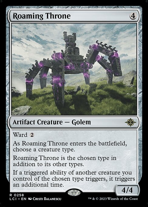 Roaming Throne - (lci The Lost Caverns of Ixalan-258) - Near Mint (*Foil )