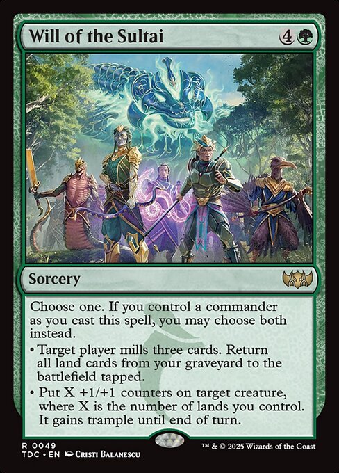 Will of the Sultai - (tdc Tarkir: Dragonstorm Commander-49) - Near Mint