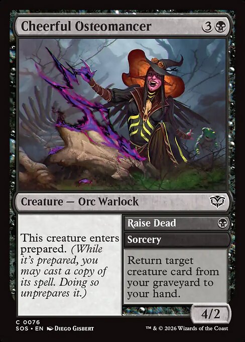 Cheerful Osteomancer // Raise Dead - (sos Secrets of Strixhaven-76)