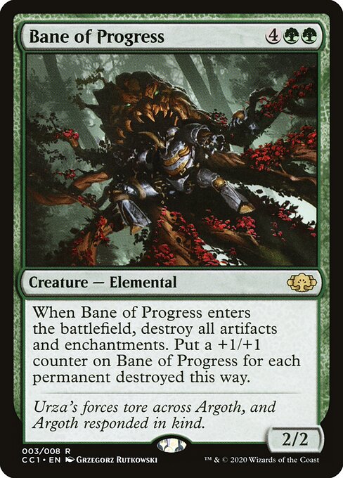 Bane of Progress - (cc1 Commander Collection: Green-3) - Near Mint