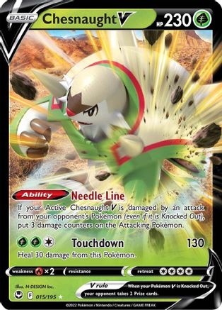 Chesnaught V - SWSH12: Silver Tempest #015