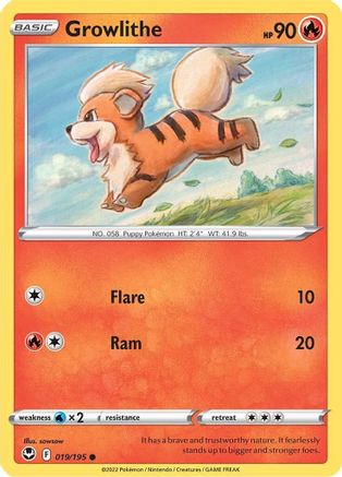 Growlithe - SWSH12: Silver Tempest #019