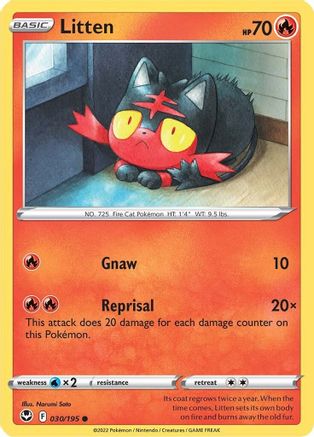 Litten - SWSH12: Silver Tempest #030