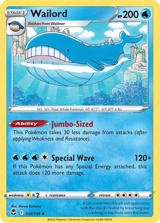 Wailord - SWSH12: Silver Tempest #038