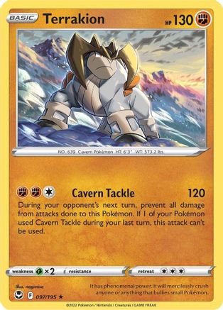 Terrakion - SWSH12: Silver Tempest #097