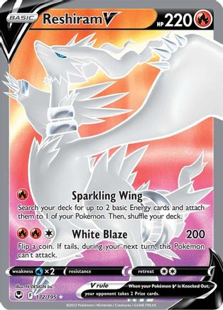 Reshiram V (Full Art) - SWSH12: Silver Tempest #172