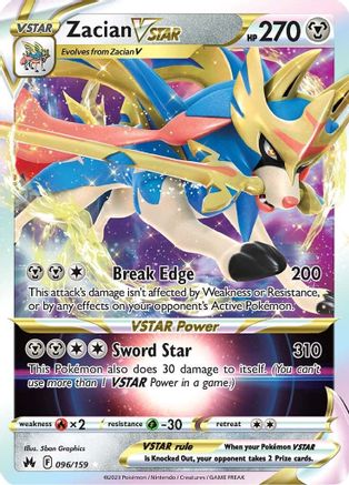 Zacian VSTAR - SWSH: Crown Zenith #096