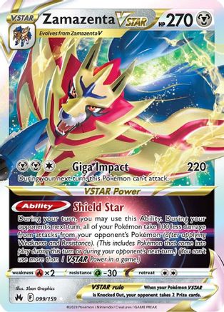 Zamazenta VSTAR - SWSH: Crown Zenith #099