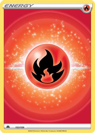 Fire Energy (Texture Full Art) - SWSH: Crown Zenith #153
