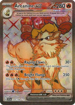 Arcanine ex - 224/198 - SV01: Scarlet & Violet Base Set #224