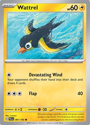 Wattrel - 081/193 - SV02: Paldea Evolved #081