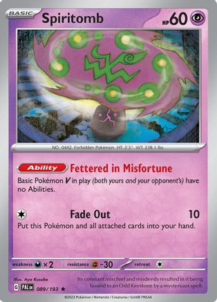 Spiritomb - SV02: Paldea Evolved #089