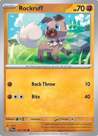 Rockruff - SV02: Paldea Evolved #116