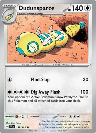 Dudunsparce - SV02: Paldea Evolved #157
