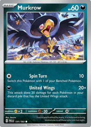 Murkrow - SV02: Paldea Evolved #131