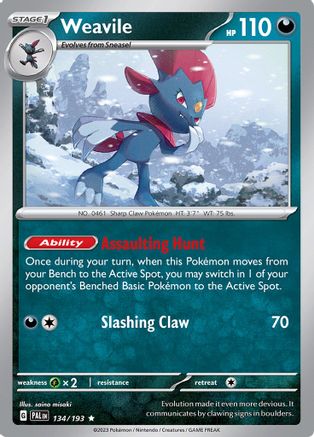 Weavile - SV02: Paldea Evolved #134