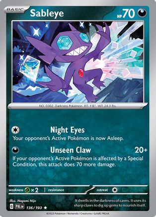 Sableye - SV02: Paldea Evolved #136