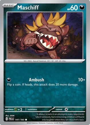 Maschiff - 141/193 - SV02: Paldea Evolved #141