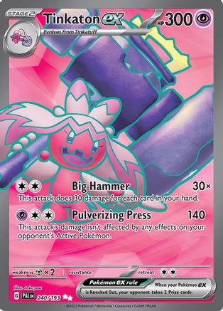 Tinkaton ex - 240/193 - SV02: Paldea Evolved #240